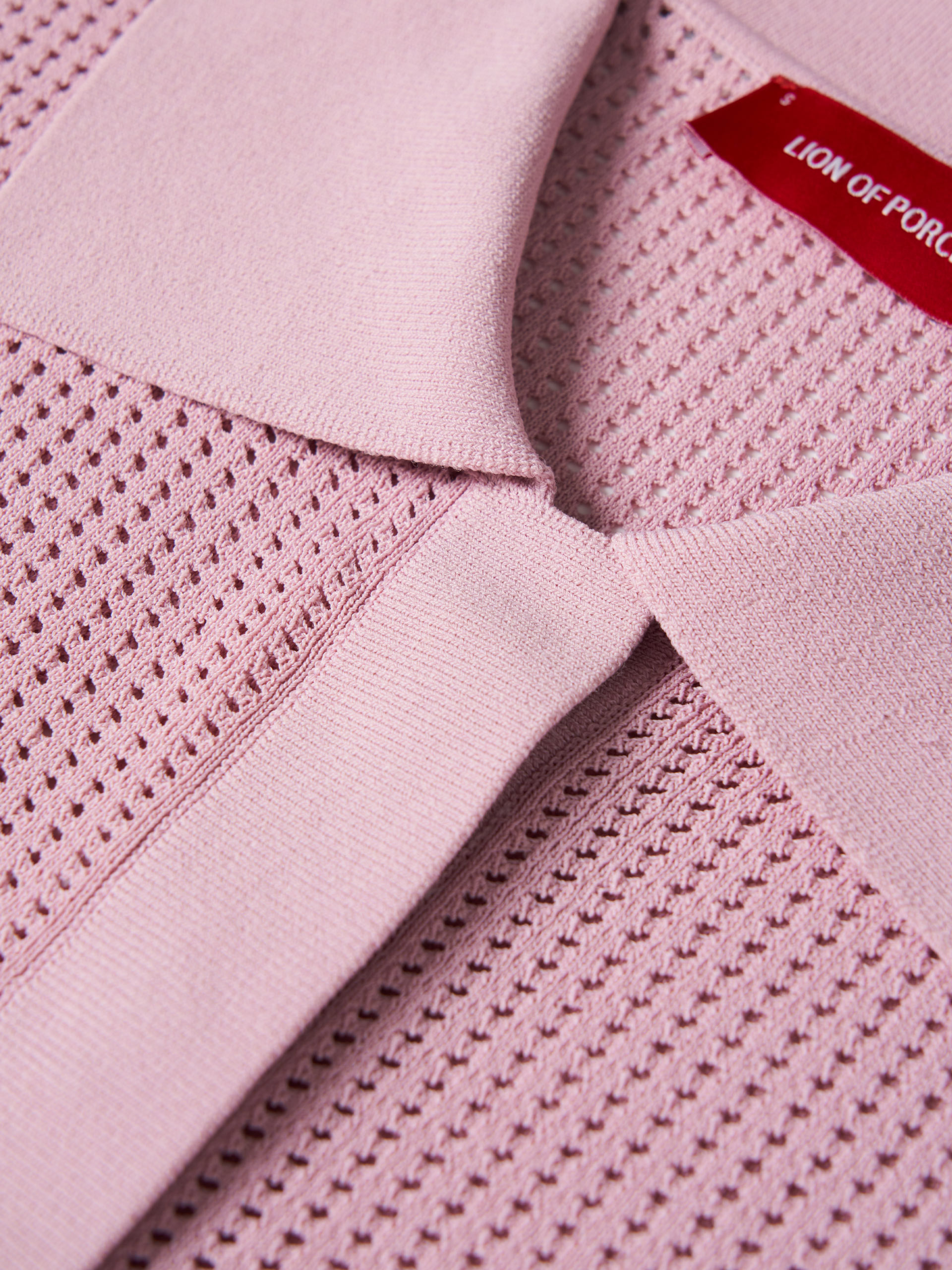 LION OF PORCHES - Polo de manga cava em malha perfurada - Image 5