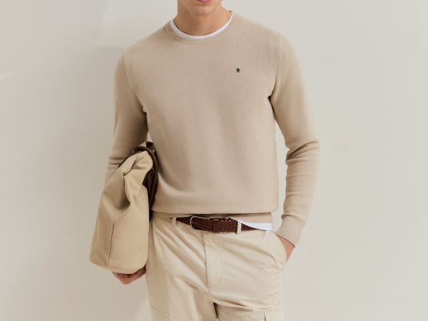 LION OF PORCHES - Camisola de manga comprida em malha de algodão