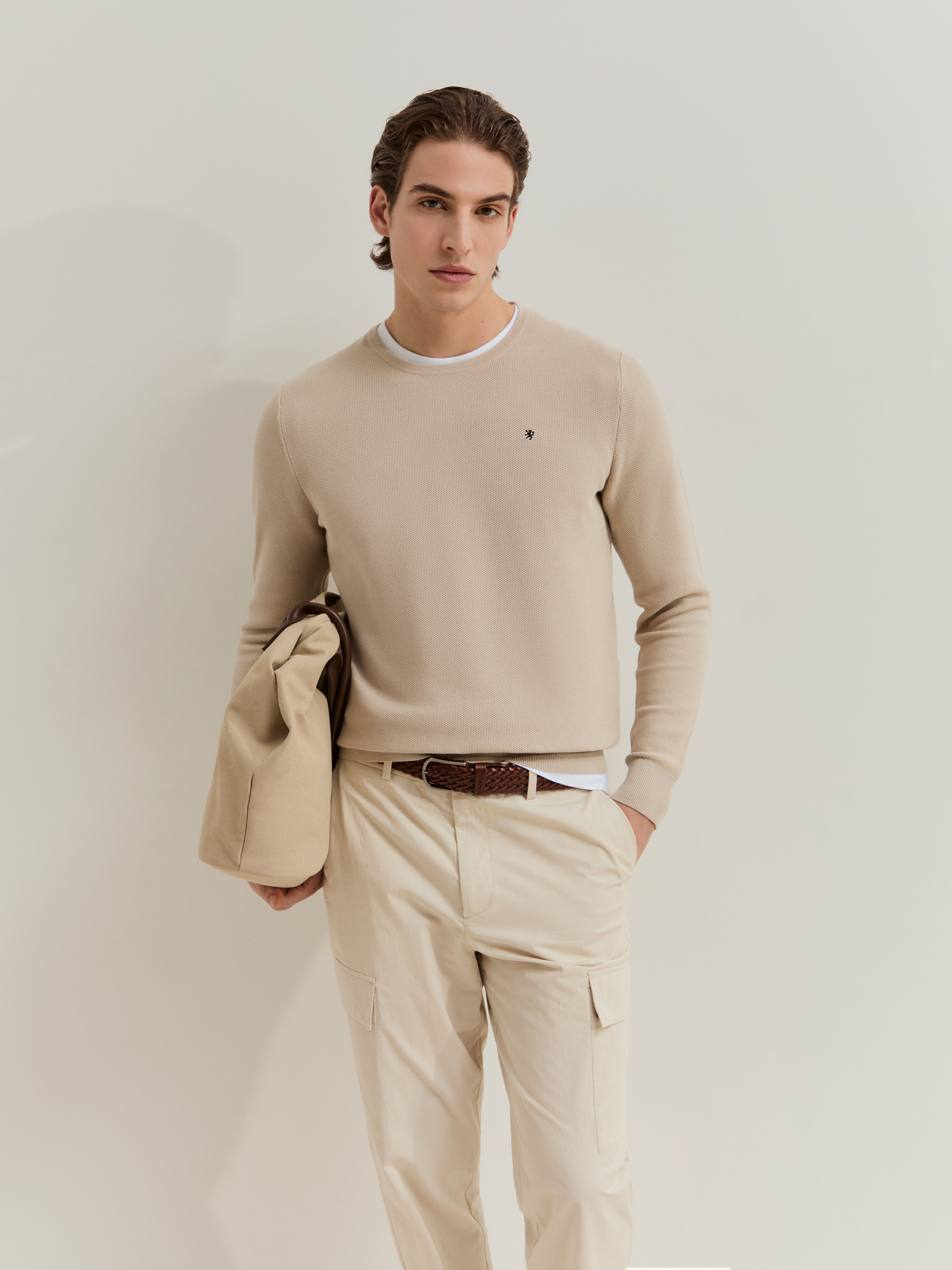 LION OF PORCHES - Camisola de manga comprida em malha de algodão