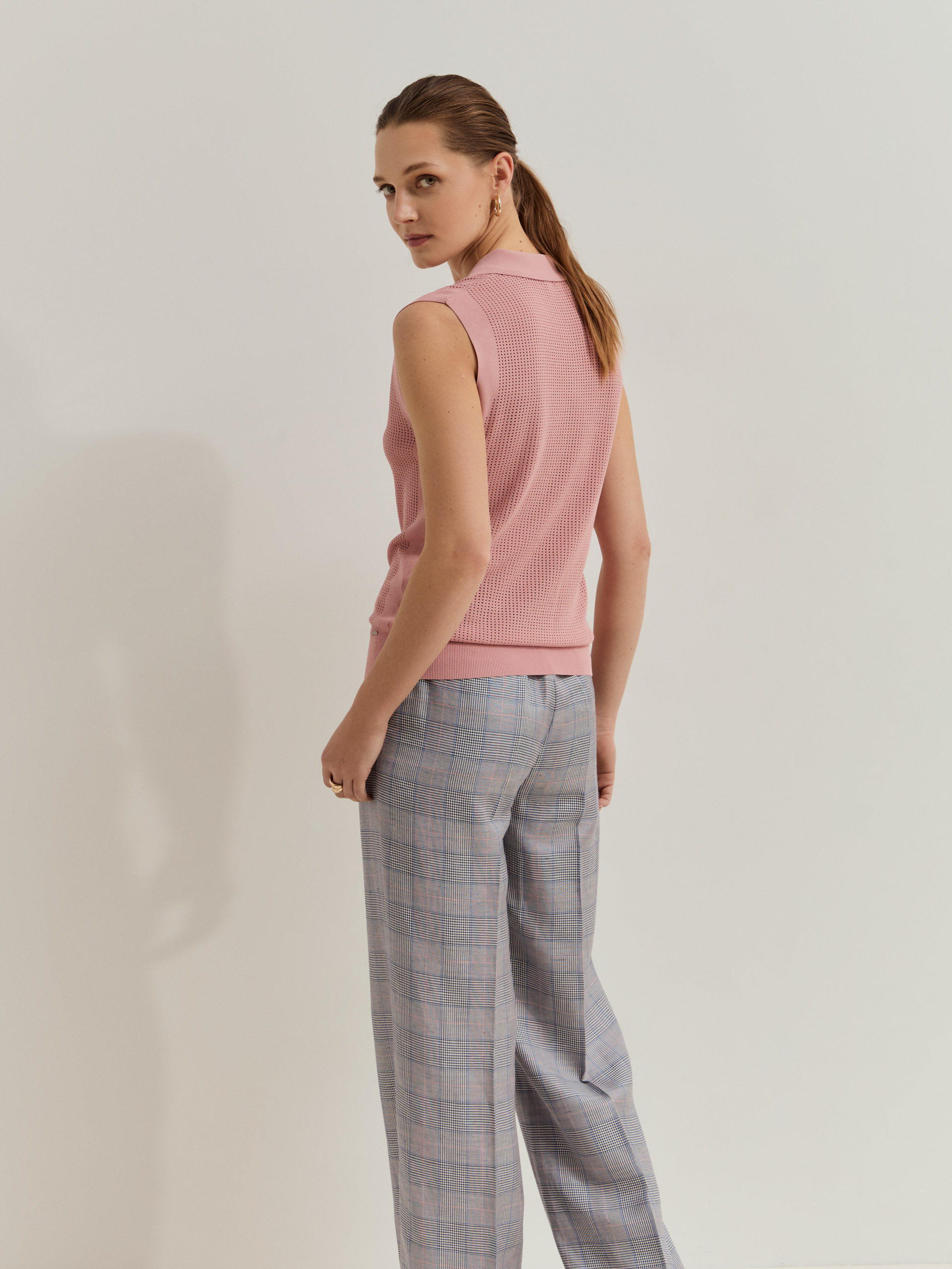 LION OF PORCHES - Polo de manga cava em malha perfurada - Image 4