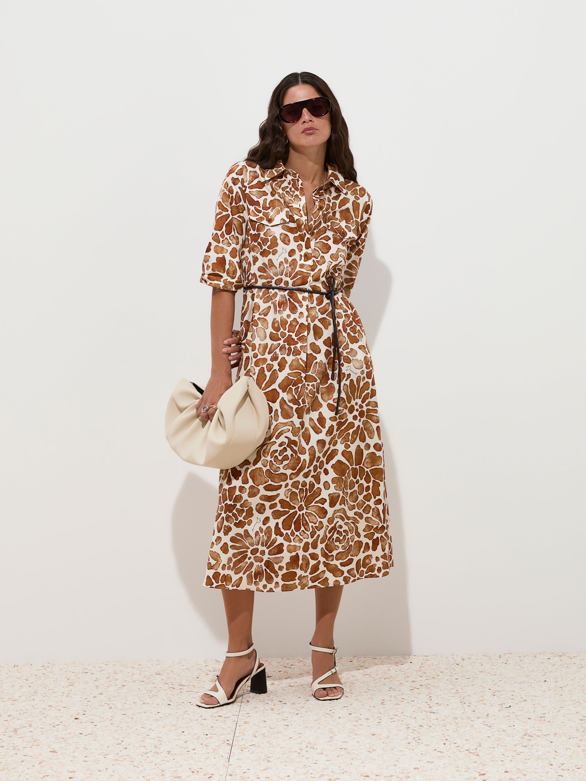 DECENIO - Vestido em algodão com estampado floral - Image 2