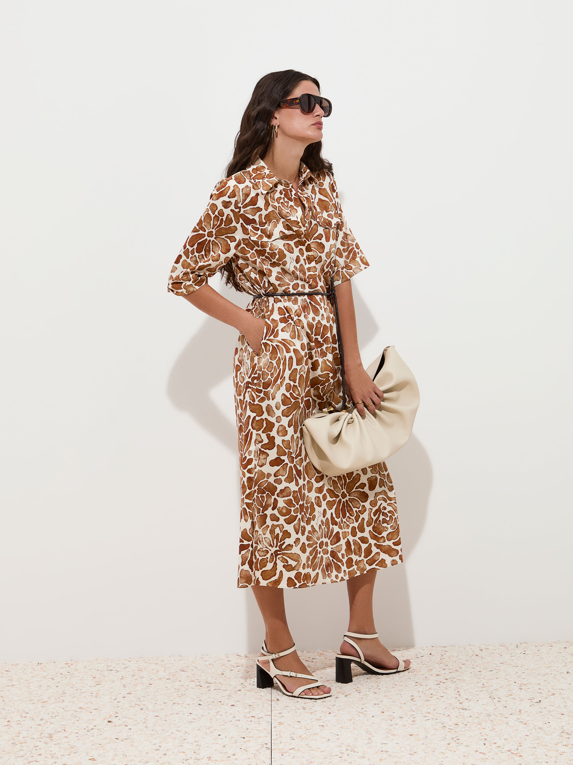 DECENIO - Vestido em algodão com estampado floral - Image 3