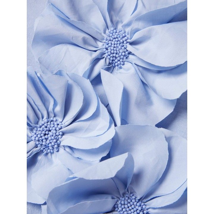 LION OF PORCHES - T-shirt com flores e detalhe de missangas - Image 2