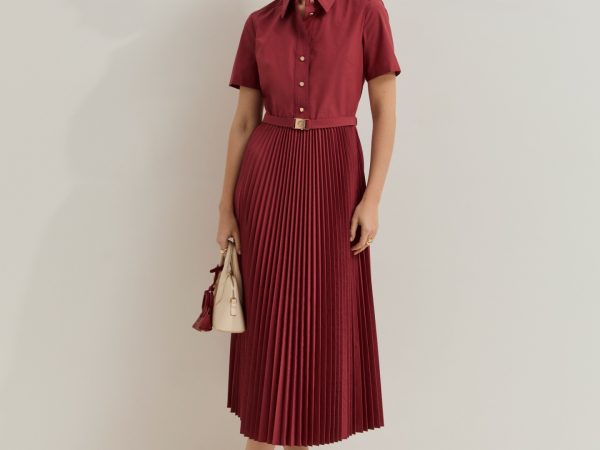 LION OF PORCHES - Vestido midi de manga curta