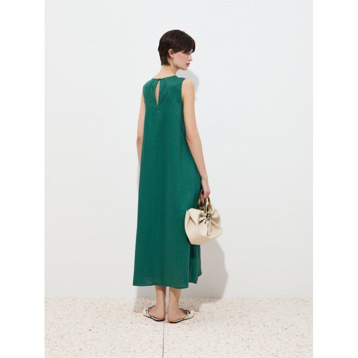 DECENIO - Vestido em linho sem mangas - Image 2