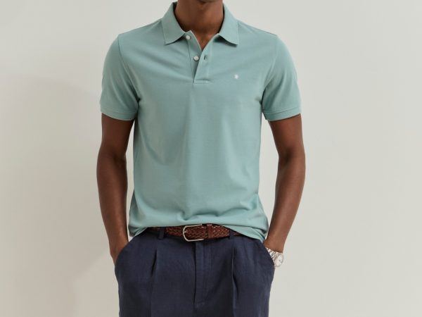 LION OF PORCHES - Polo de manga curta slim fit em algodão