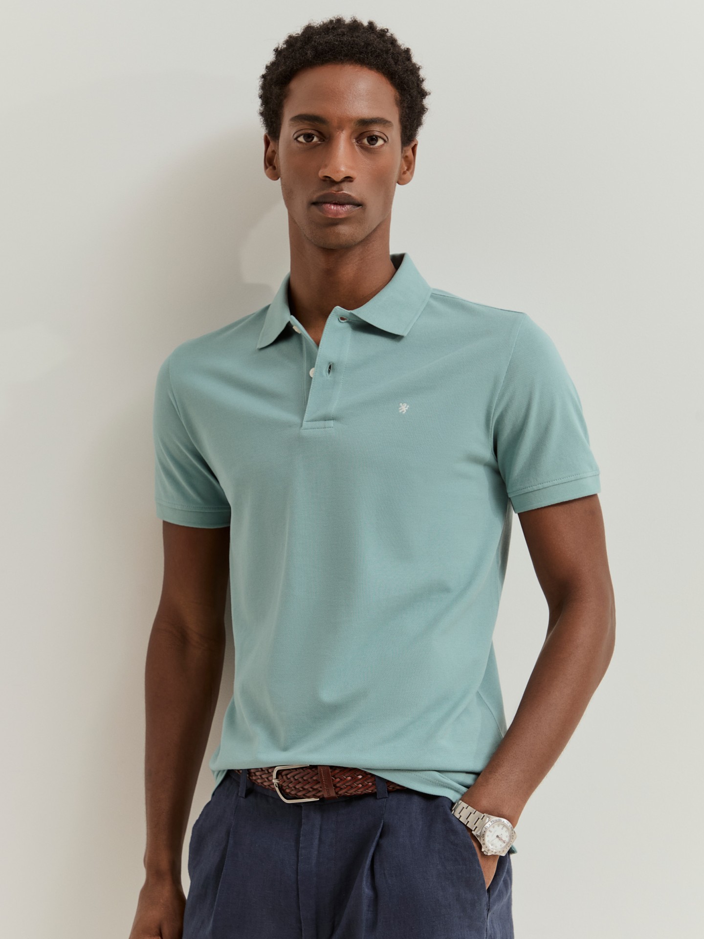 LION OF PORCHES - Polo de manga curta slim fit em algodão - Image 10