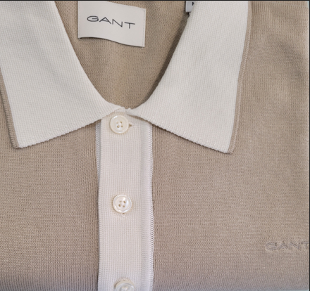 GANT - Polo de malha estilo polo em tecido modal e algodão - Image 6