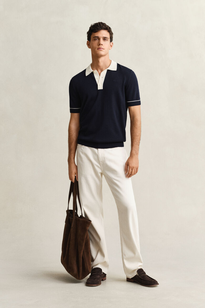 GANT - Polo de malha estilo polo em tecido modal e algodão - Image 2