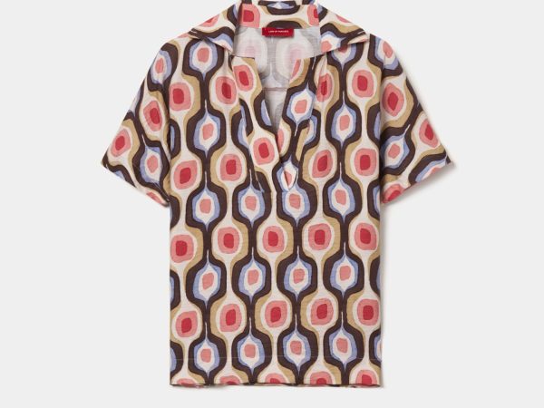 LIO OF PORCHES - Blusa de manga curta com estampado geométrico