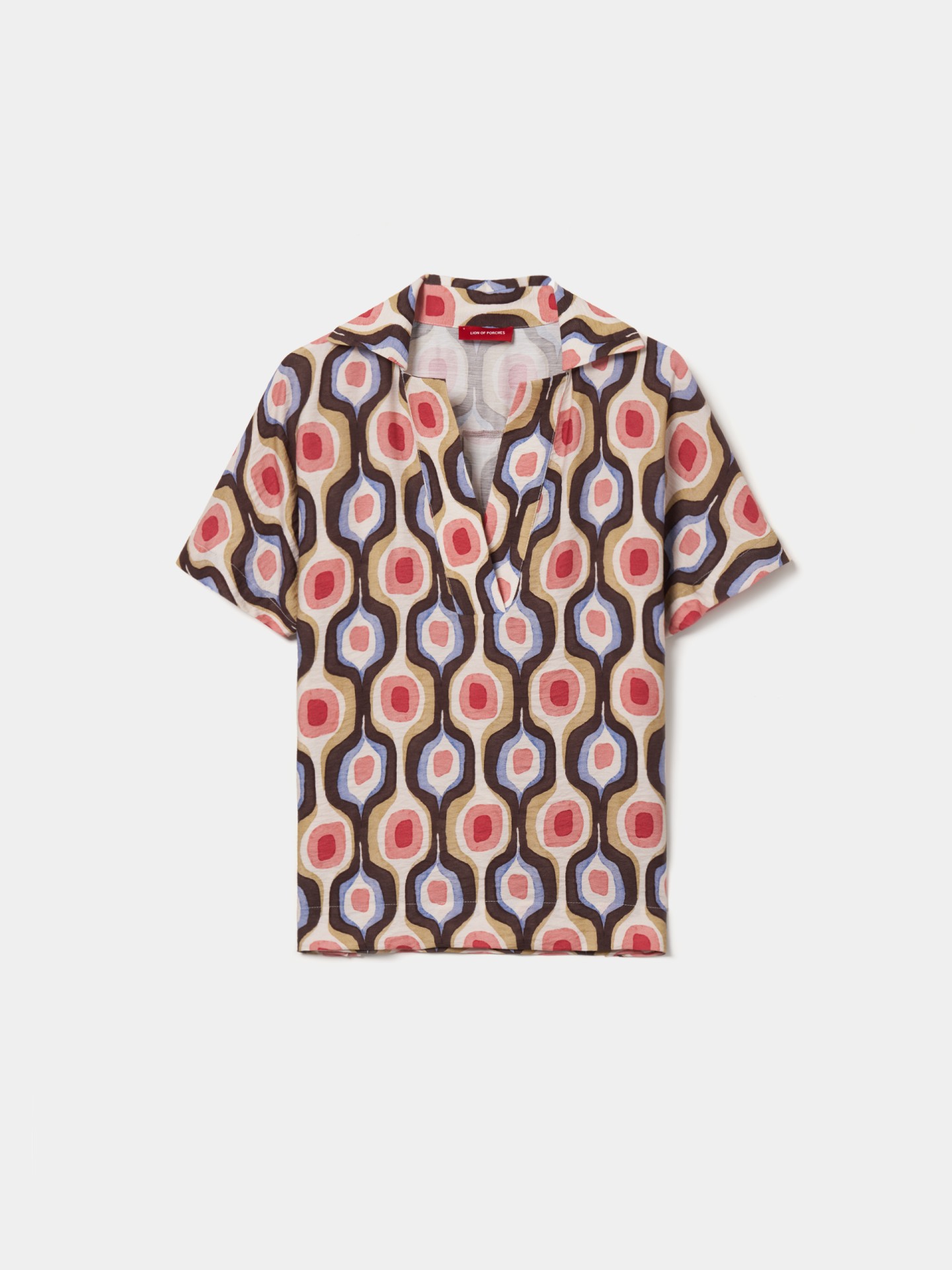 LIO OF PORCHES - Blusa de manga curta com estampado geométrico