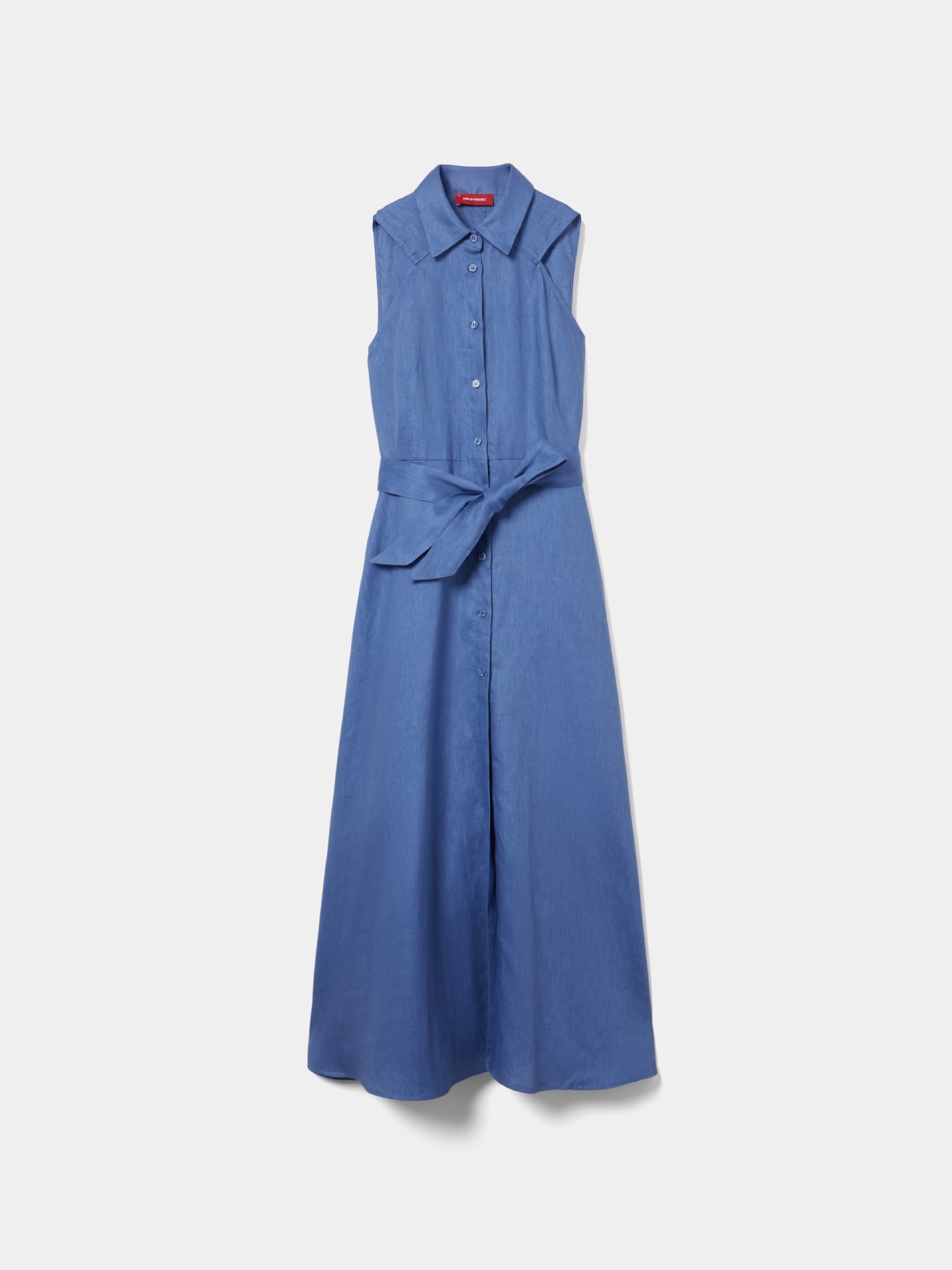 LION O9F PORCHES - Vestido camiseiro de manga cava - Image 5