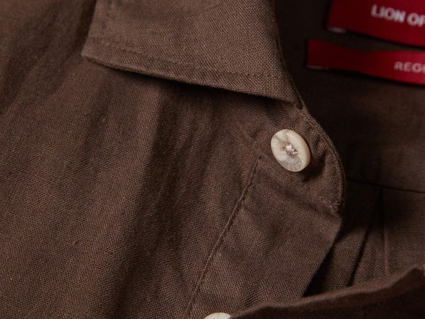 LION OF PORCHES - Camisa polo em linho e algodão