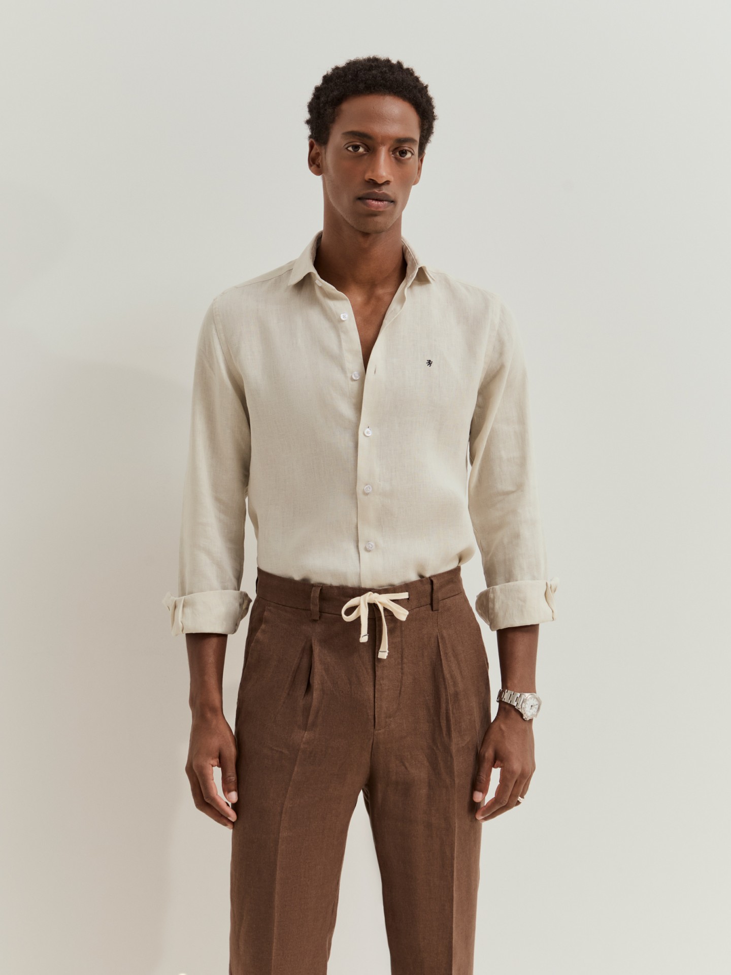 LION OF PORCHES - Camisa de manga comprida em linho - Image 10