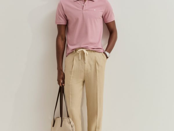 LION OF PORCHES - Polo piqué slim fit garment dye