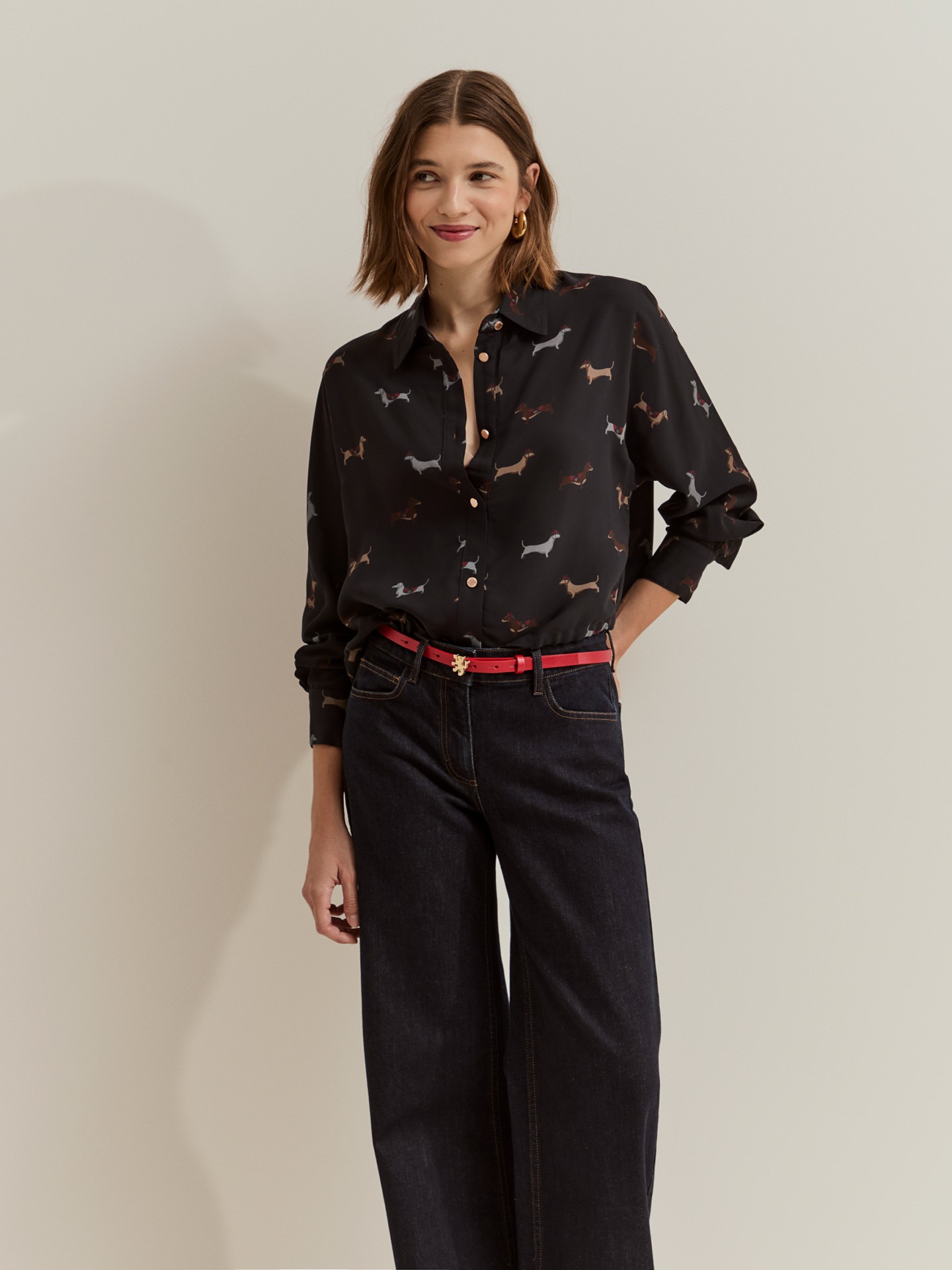 LION OF PORCHES - Camisa curta com estampado Teckel - Image 5