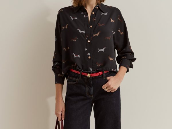 LION OF PORCHES - Camisa curta com estampado Teckel