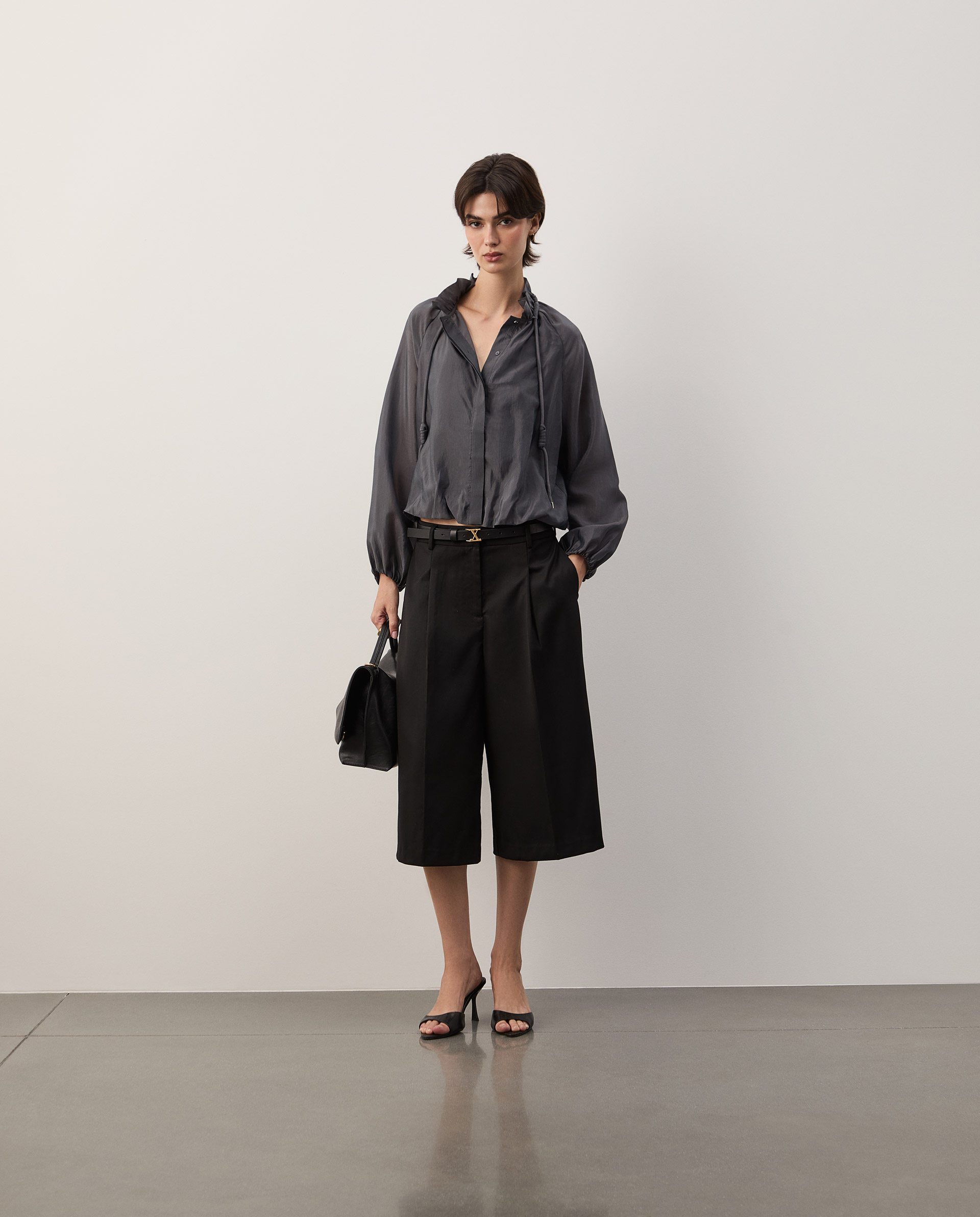 DECENIO - Blusa fluida com brilho - Image 2