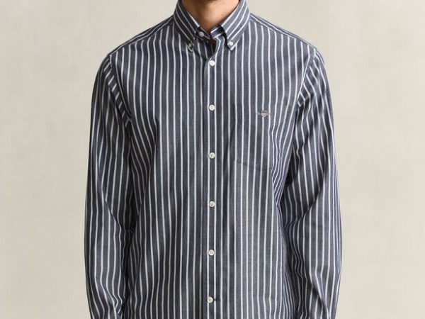 GANT - Camisa em popelina às riscas