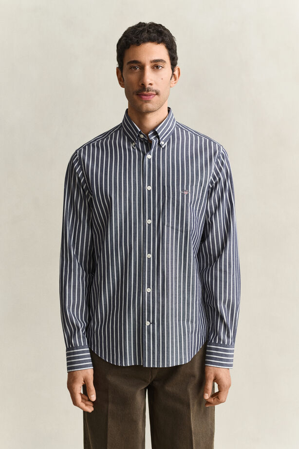 GANT - Camisa em popelina às riscas