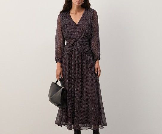 Vestido midi estampado
