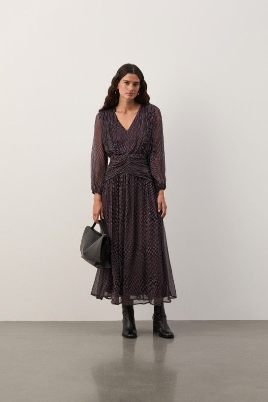 Vestido midi estampado