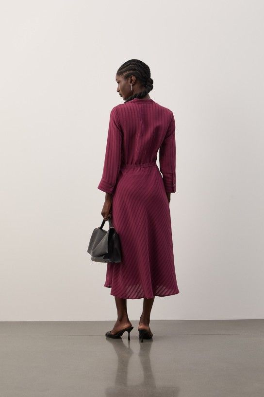 Vestido midi às riscas - Image 4
