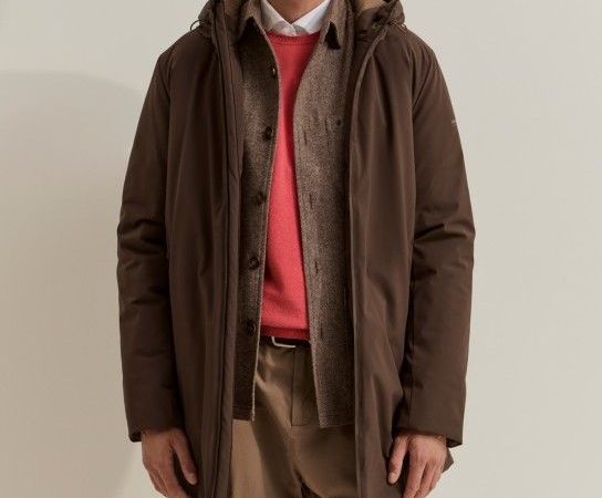 Parka acolchoada com capuz