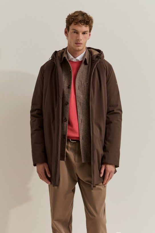 Parka acolchoada com capuz
